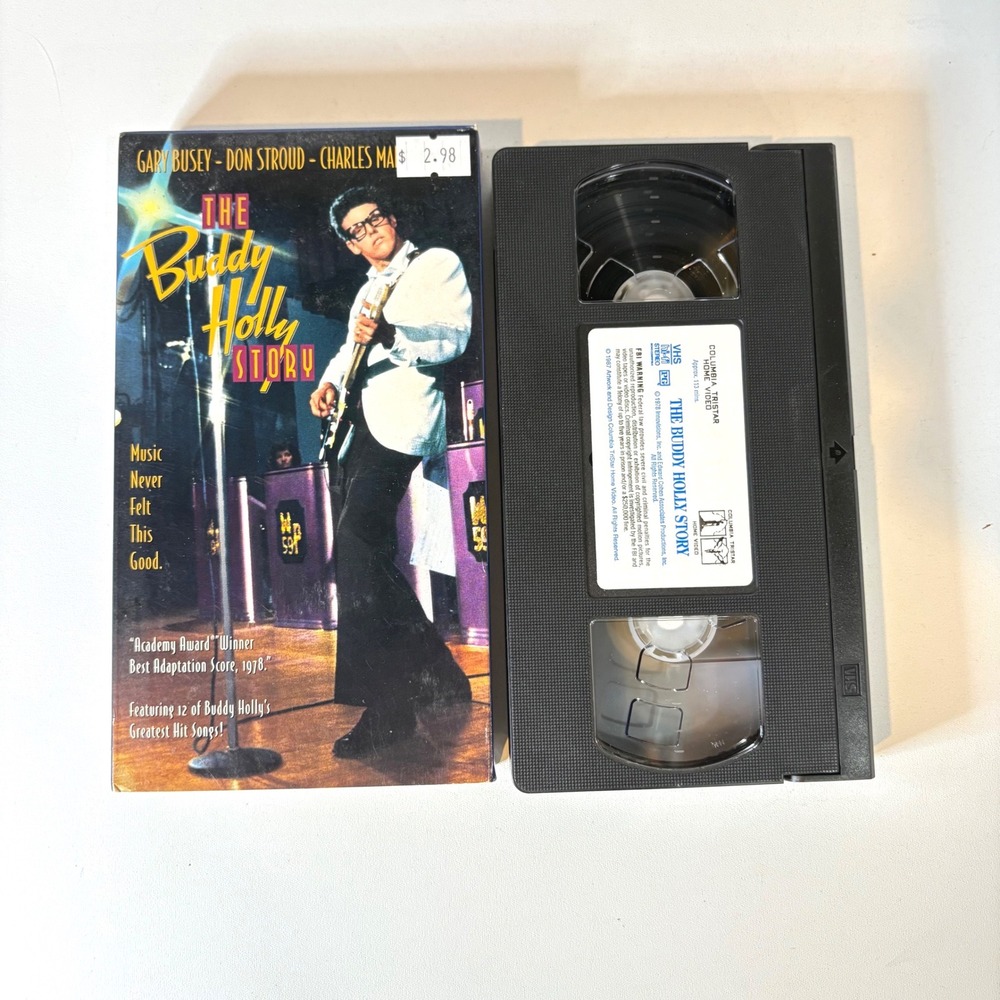 The Buddy Holly Story VHS Gary Busey Columbia TriStar Home Video 1998 Movie